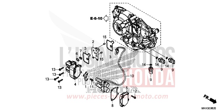 SOLENOIDE LINEAIRE de Africa Twin CANDY CHROMOSPHERE RED (R381) 2018